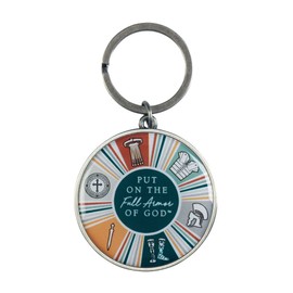 Dicksons Full Armor Of God Round 3.25 inch Zinc Alloy Keychain Accessory