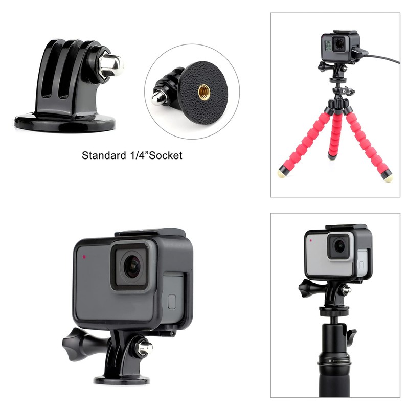 GEPULY Frame Mount Housing Case for GoPro Hero 7 Black/Silver/White,