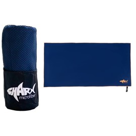 SHARX 2 Piezas de Toalla de Microfibra Deportiva Medida 40x80cm Ideales para el Gym (Azul Marino)