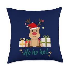Reindeer santa Throw Pillow