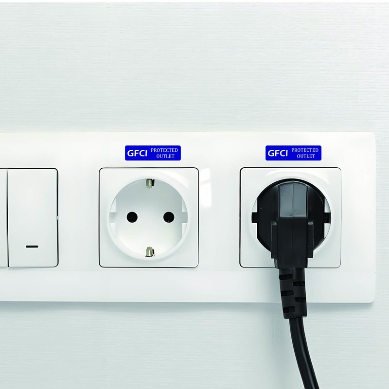 120 Pcs GFCI Protected Outlet Receptacle Plates Label Sticker 0.27×0.95