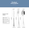 QUCHER 7.2" Dinner Forks, Table Fork Tableware, Stainless Steel Cutlery
