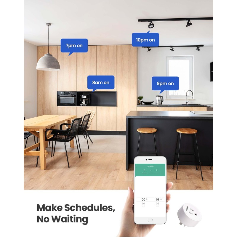 Zoiinet Smart Plug Switch, 2.4G WiFi Outlet, Compatible with Alexa,