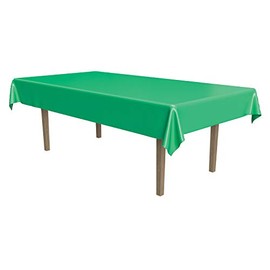 Beistle 54-Inch by 108-Inch Rectangular Tablecover, Green