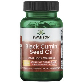 Swanson Black Cumin Seed Oil 500mg Liquid Veggie Cap, 1 pack, 60 tablets / 스완슨 블랙 커민 씨드 오일 500mg 리퀴드 베지 캡, 1개, 60정