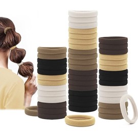 100 Pcs Ligas para Peinar el Cabello, Donas para Cabello Altamente Elásticas Lazos del Pelo para Coleta, Bandas de Goma de Pelo Algodón sin Costuras Corbatas para el Cabello para Niñas y Mujeres (Multicolor)