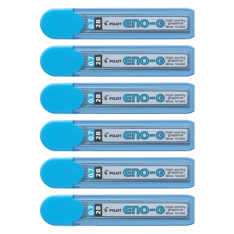 PILOT Set of 6 x 12 refills ENO-G Graphite for