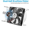 GDSTIME 120mm x 25mm 12V Fan 2 Pin Dual Ball