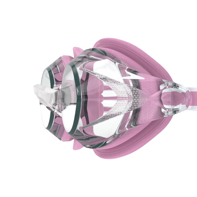 Speedo Women's Vanquisher 3.0 Swimming Goggles, Funny Pink/Clear, One Size