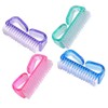 BIUDECO 4Pcs Fingernail Cleaning Brush with Handle Grip Home Nail