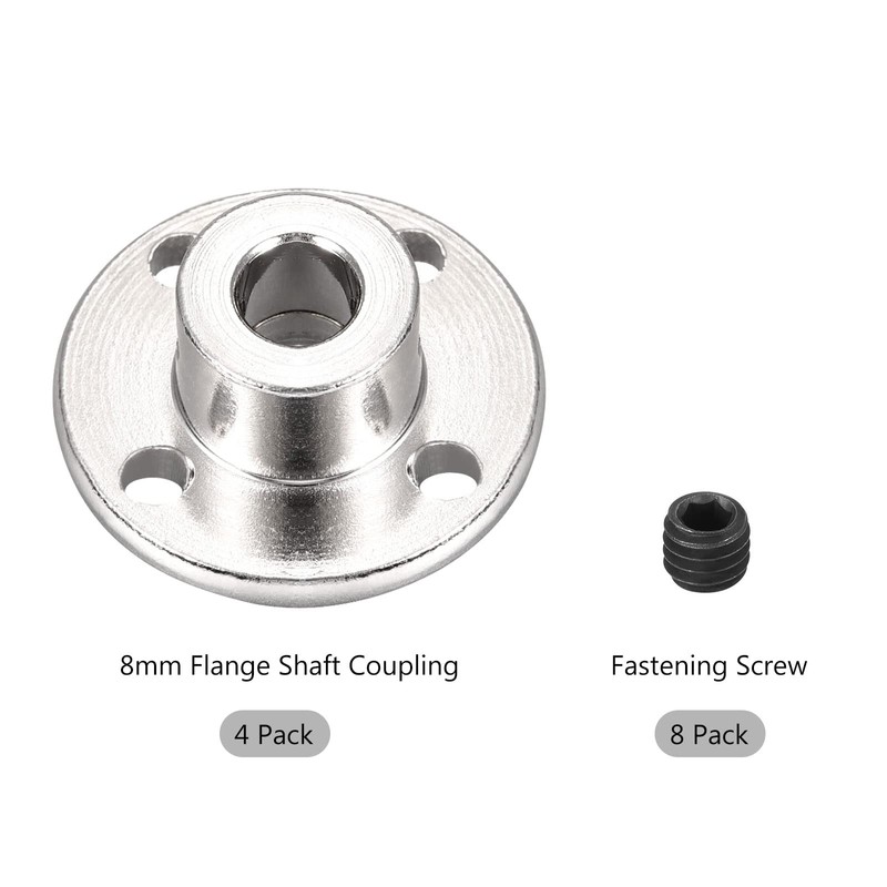 DMiotech 4pcs 8mm Inner Diameter H13xD16 Flange Coupling Connector Rigid
