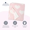 Living Textiles Pink Hearts Chenille Soft Baby Blanket Premium Cozy
