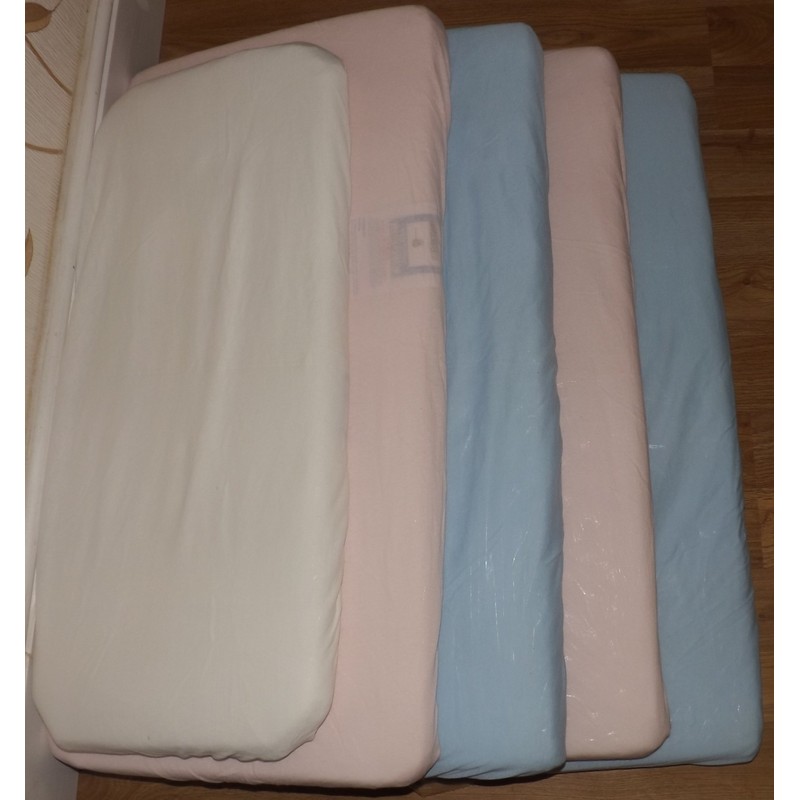 2 x Travel Cot 95 x 65 Fitted Sheets -