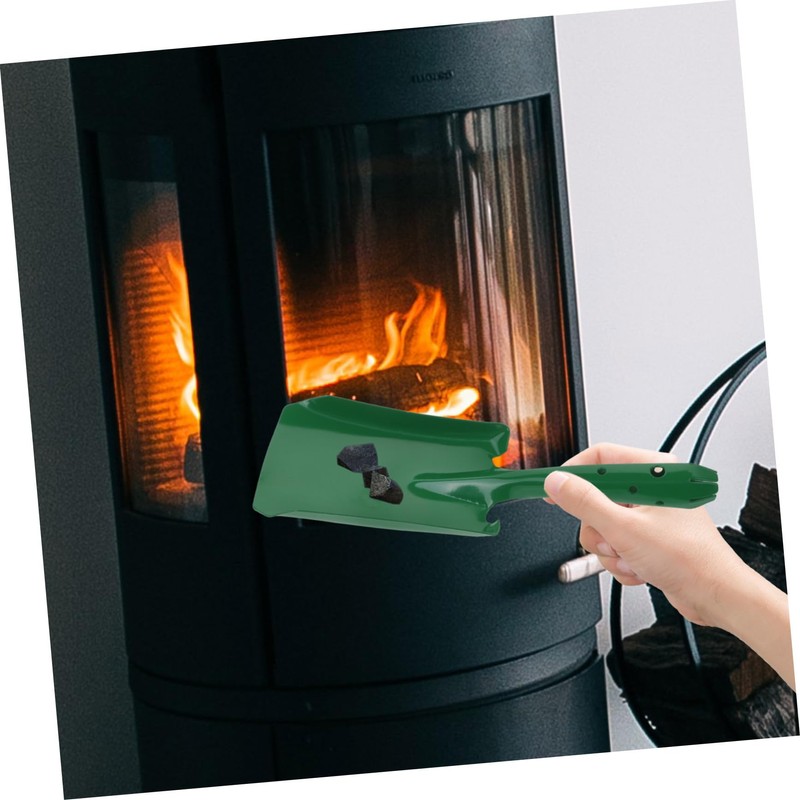 Zerodeko Iron Fireplace Ash Shovel Compact Sturdy Spade for Easy