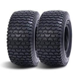 HALBERD Set of 2 Lawn Mower Tires 15x6.00-6 4PR Turf Friendly Garden Tractor Tires Self-Cleaning Excellent Traction for Optimal Performance, Tubeless