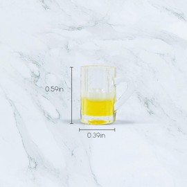 AUEAR, Lovely Mini Plastic Beer Cup Mug Model Mugs Miniature Cups for Miniature Accessories (20 Pieces)