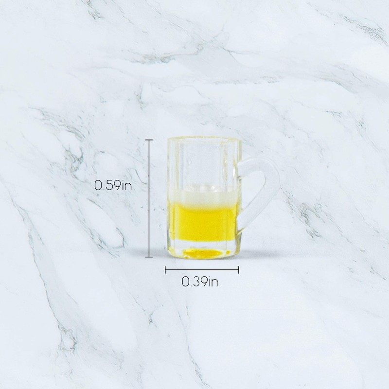 AUEAR, Lovely Mini Plastic Beer Cup Mug Model Mugs Miniature