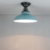 SAMTEEN Farmhouse Semi Flush Ceiling Light 12-Inch Light Blue Flush