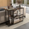 HOMCOM 39" Console Table, Modern Sofa Table with 2 Storage