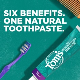 Tom's of Maine Whole Care Natural Toothpaste with Fluoride, Spearmint, 4 oz. 3-Pack (Packaging May Vary)
