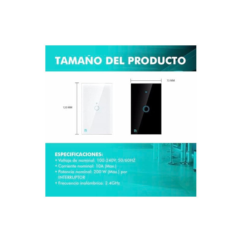 Bunker Interruptor inteligente táctil Wifi Versión 2023 (mejorada) NO REQUIERE
