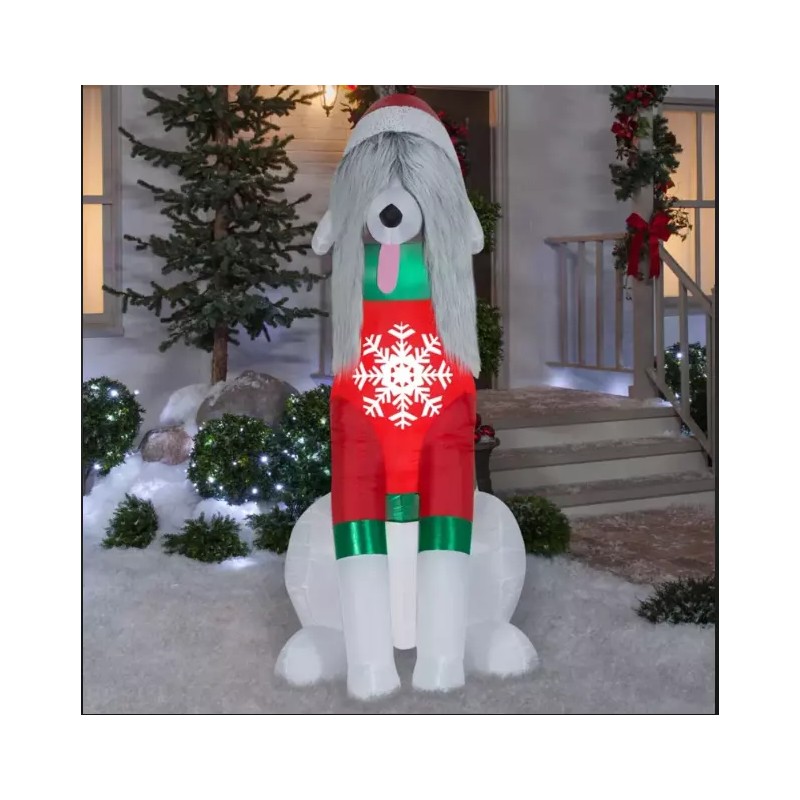 Home Accents Holiday 6 Ft LED Long-Haired Hound Airblown Inflatable