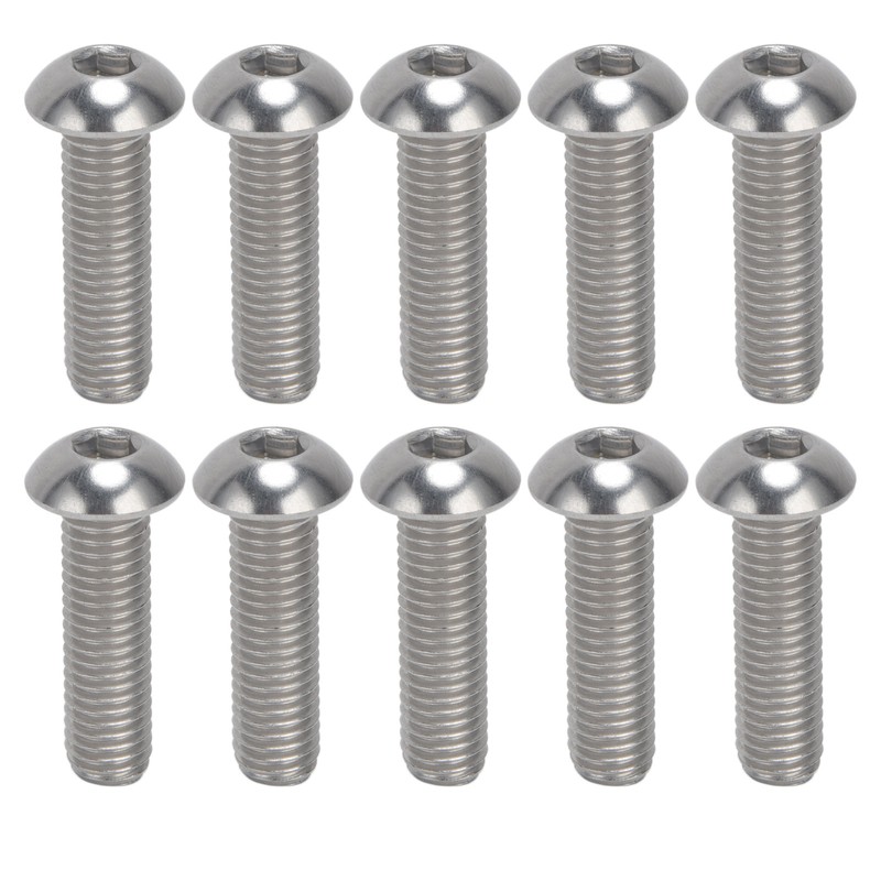 30Pcs Hex Socket Button Head Screw A2 Stainless Steel M10x1.5