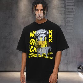 Essential Basic Mens Tee 2025 Collection Oversized Fit 100% Cotton 5 Colors US StockColor: White, Size: M