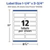 Avery Matte White Rectangle Labels with Sure Feed, 1.25" x