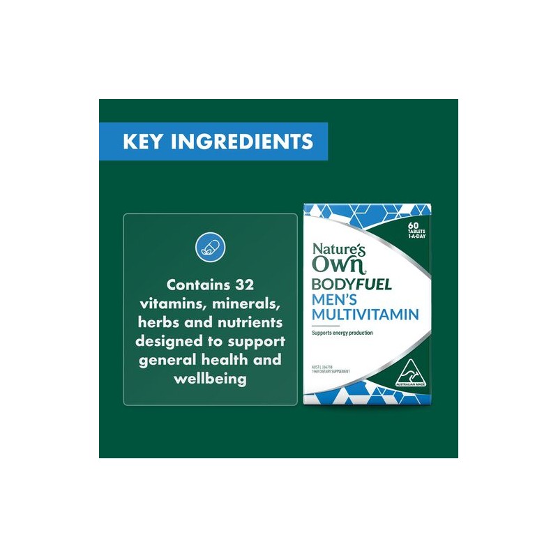 Nature's Own Bodyfuel Mens Multivitamin 60 Tablets
