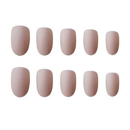24pcs/set Short Oval Matte Fake Nails For Women Girls Press On Nails Khaki French False Nails Full Cover Acrylic Fake Finger Nails Decals Glue On Nails