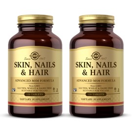 SOLGAR Solgar Skin, Nails & Hair - 120 Tablets, Pack of 2 - Advanced MSM Formula - Non GMO, Vegan, Gluten & Dairy Free - 120 Total Servings