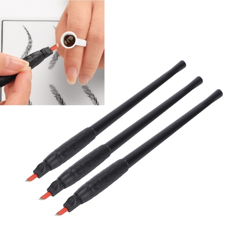 10pcs 12F Microblading Pen Home Salon Ergonomic Disposable Manual Eyebrow