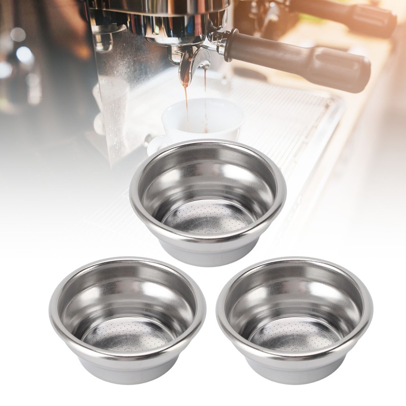 3pcs 54mm Coffee Filter Basket Stainless Steel Portafilter Basket Cup
