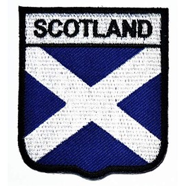 Nipitshop Patches Scotland Country Flag Embroidered National Emblem Patch Clothes Bag T-Shirt Jeans Biker Badge Applique Iron on Sew On Patch for Women Men and Kid or Gift Set