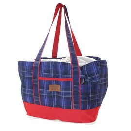 AF6037 Eco Bag, Registry Cago, Cooling Bag, Large Capacity, Checkered Navy