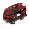 POPETPOP Wreck Car Aquarium Decorations - Resin Wrecked Bus Fish