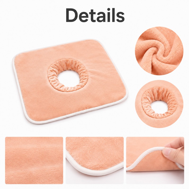 Massage Headrest Pad with Face Berth Hole for Professional Spa