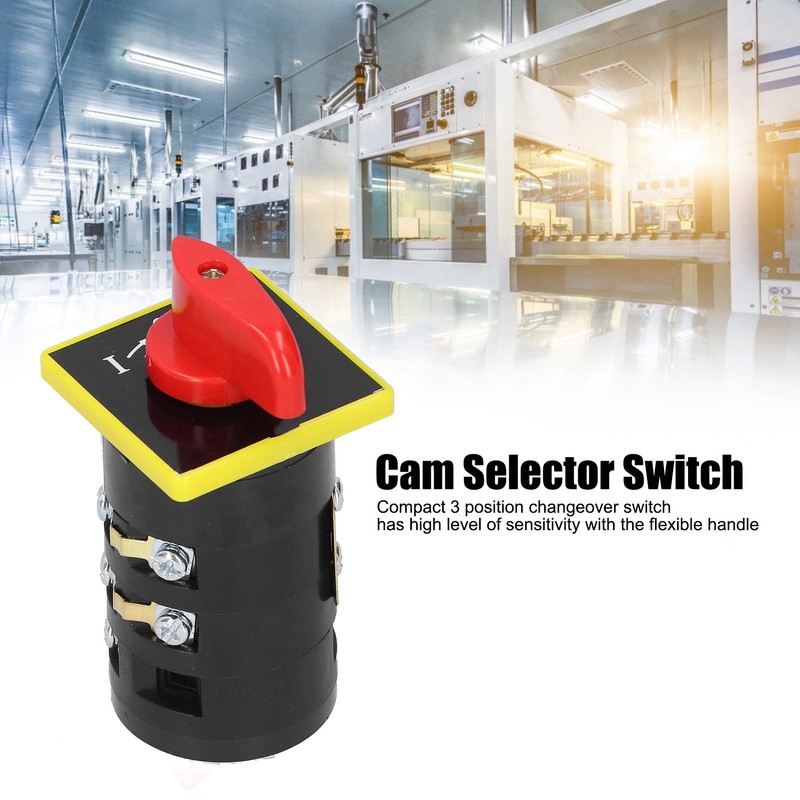 Universal Cam Changeover Switch Automatic Reset 3 Position Rotating OnOff