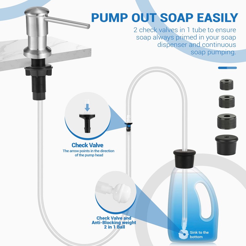 Yofidra Soap Dispenser for Kitchen Sink: Built in Sink Soap