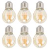 6Pcs Vintage LED Light Bulb Gold Glass Dimmable G45 E27