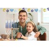 The Dreidel Company Dripless Deluxe Tapered Pastel Blue and White