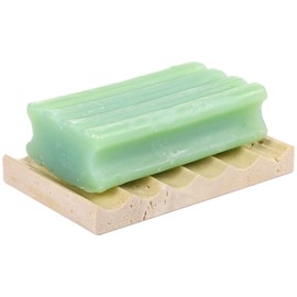 Homaisson Marble Soap Dish, Marble Rectangle Jewelry Ring Tray, Soap Dish Tray for Shower, Self-Draining Stone Soap Holder for Bathroom Kitchen