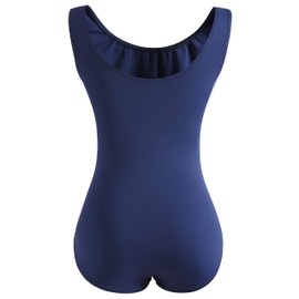 DANSHOW Leotardos sin mangas para mujer, danza, ballet, gimnasia para adultos, marino, L