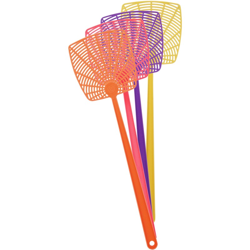 PIC 274-INN Plastic Fly Swatter Assorted Neon Plastic Fly Swatter