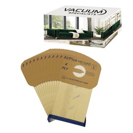 Vacuum Specialists Premium 4-Ply Filtration Vacuum Bags Compatible with Electrolux Canisters - Style C - 12 Pack