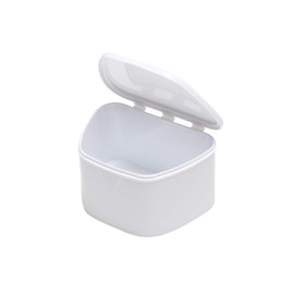 Milisten Plastic Denture Box Easy Carrying Denture Holder Non-Toxic False Teeth Storage Box Portable Denture Box for Trip Travel Home