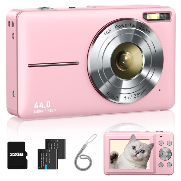 Lecran Digital Camera, FHD 1080P Point and Shoot Kids Camera,