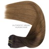 WENNALIFE Clip in Hair Extensions Real Human Hair, 16 Inch