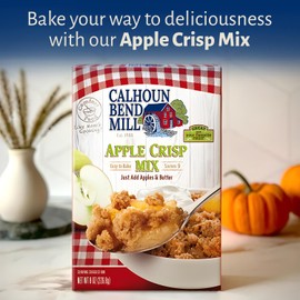 Calhoun Bend Mill Apple Crisp Mix | Easy Fall Dessert for Apples, Peaches, Berries | Perfect w/Apple Pie Filling or Fruit Mix | Microwave or Oven Baking | Includes Tasty Variations - 8 oz (Pack of 1)